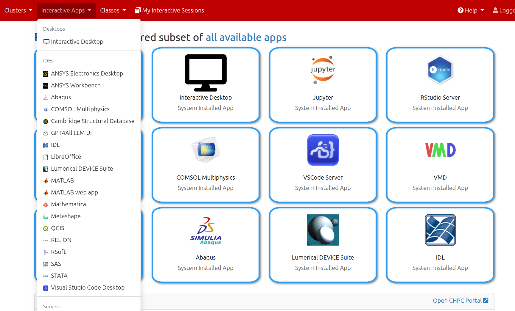 Interactive Apps Menu Interactive Apps Menu (OnDemand)